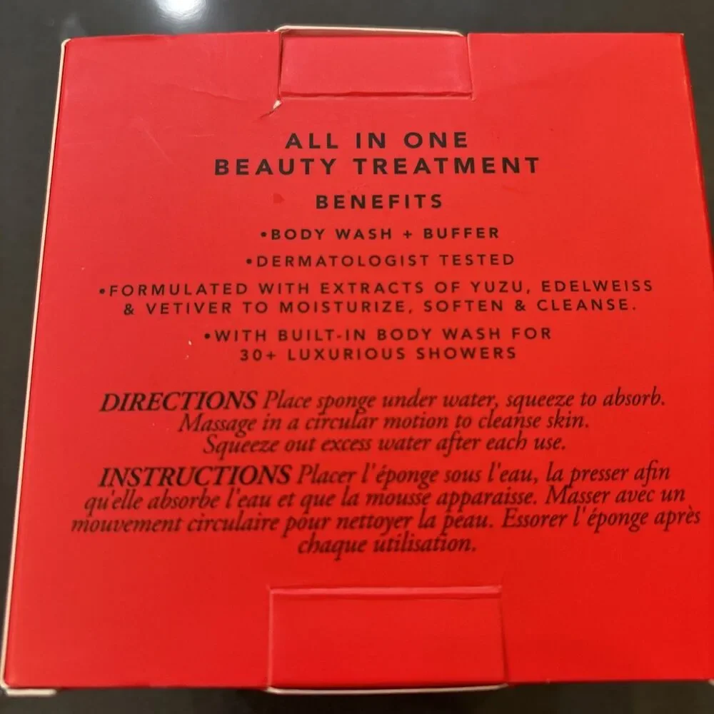 NIB| SPONGELLE Body Wash Infused Buffers Sugar Dahlia 2 Sponges 30+washes